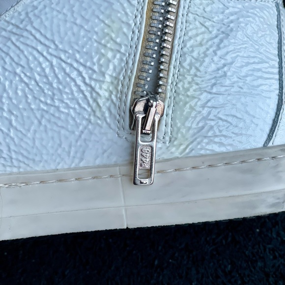 P448 high top white patent leather sneakers size (38) US SIZE 7.5 - 8 womens - Picture 8 of 14